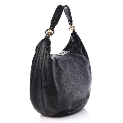 Gucci Guccissima Large GG Twins Hobo Black 3 of 13