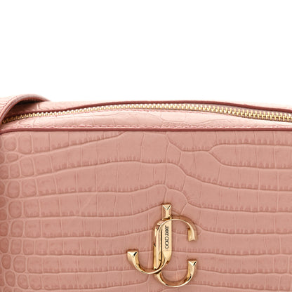 Jimmy Choo Calfskin Crocodile Embossed Varenne Camera Bag Blush 7 of 10