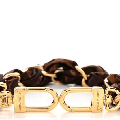 Louis Vuitton Metal Polyester Monogram Braided Scarf Chain Foulard Bag Charm 3 of 4