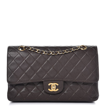 Chanel Caviar Quilted Medium Double Flap Brown 1 of 11