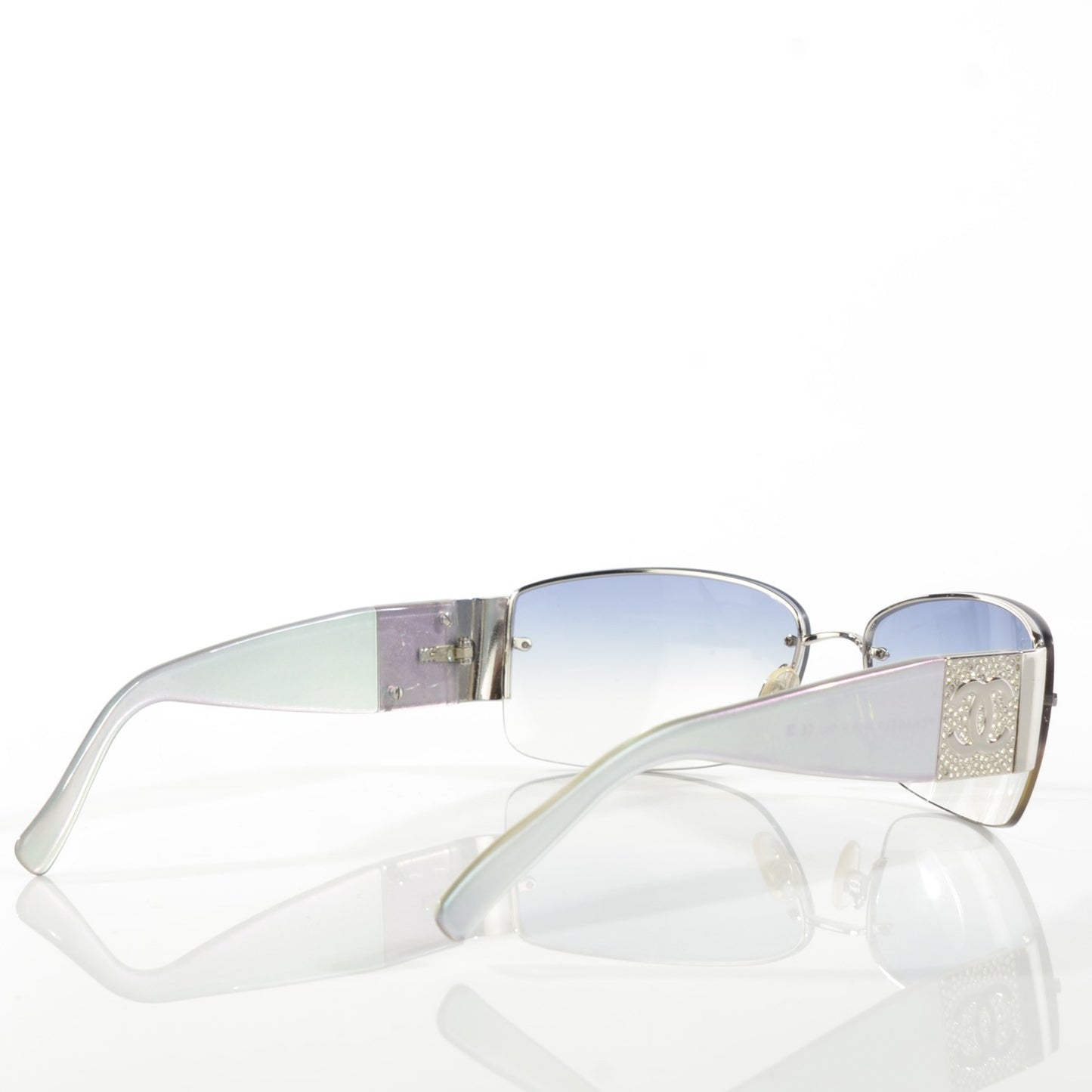Crystal CC Sunglasses 4117-B Silver