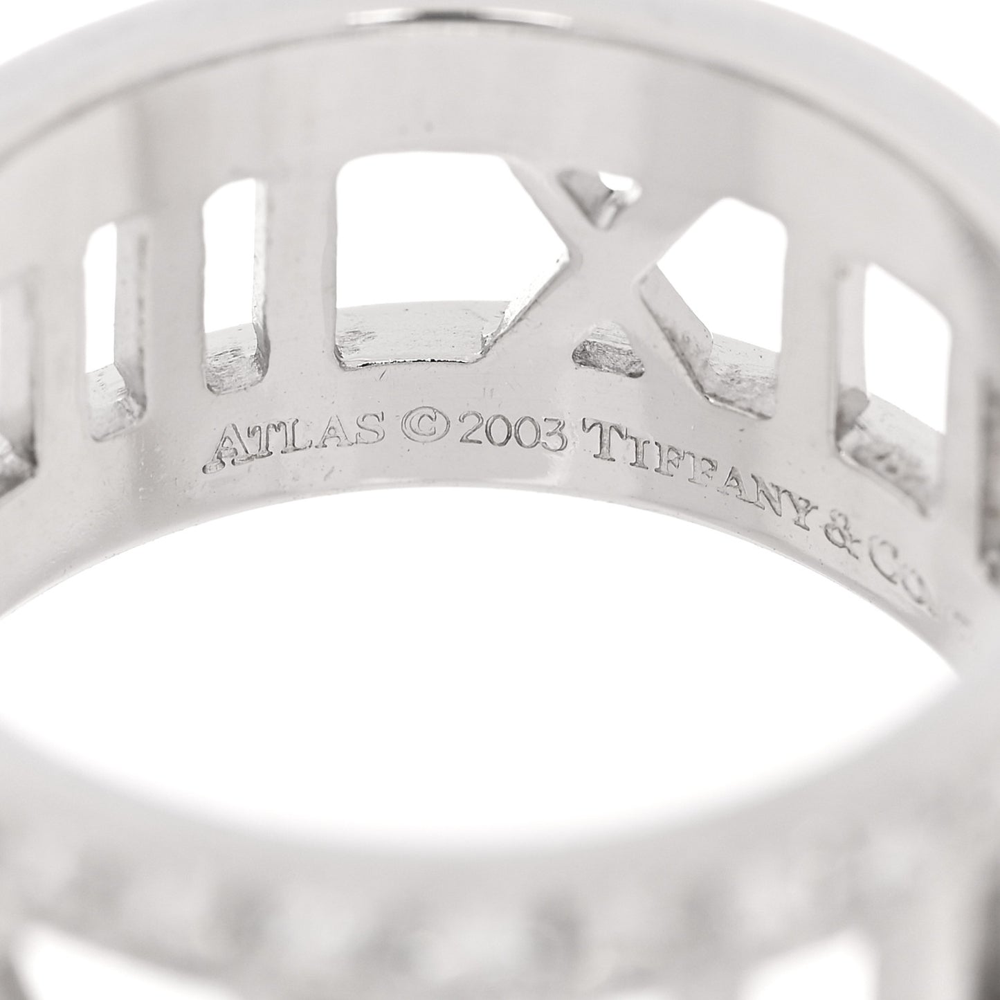 18K White Gold Diamond Wide Atlas Open Ring 52 6