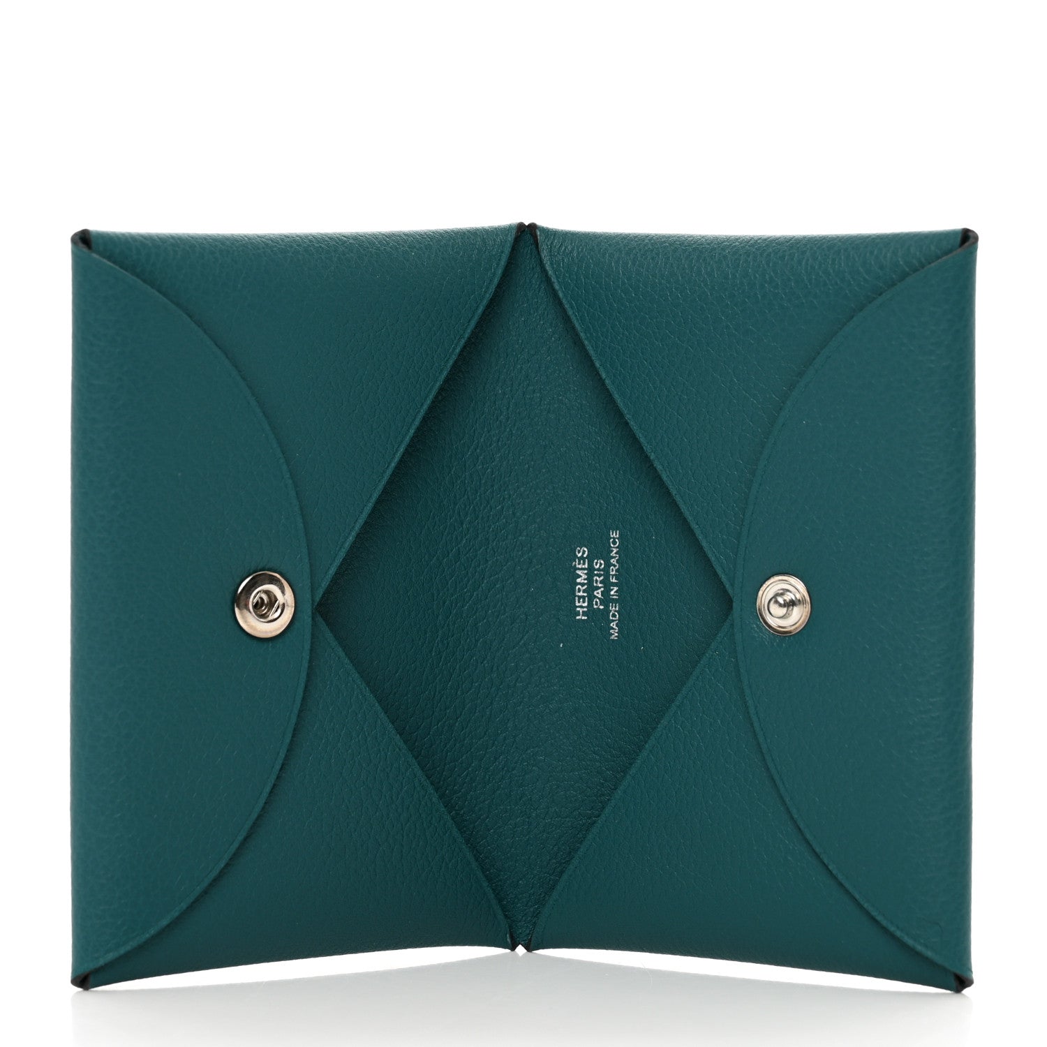 Hermes Evercolor Calvi Card Case Vert Bosphore 5 of 7