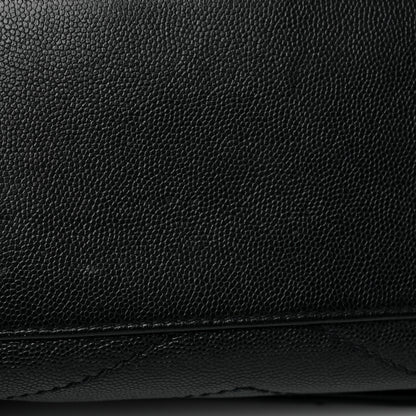Saint Laurent Pebbled Lambskin Chevron Monogram Small Nolita Black 14 of 15