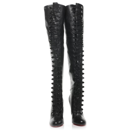 Christian Louboutin Nappa Ronfifi 100 Pyramid Over The Knee Boots 41 Black 2 of 6