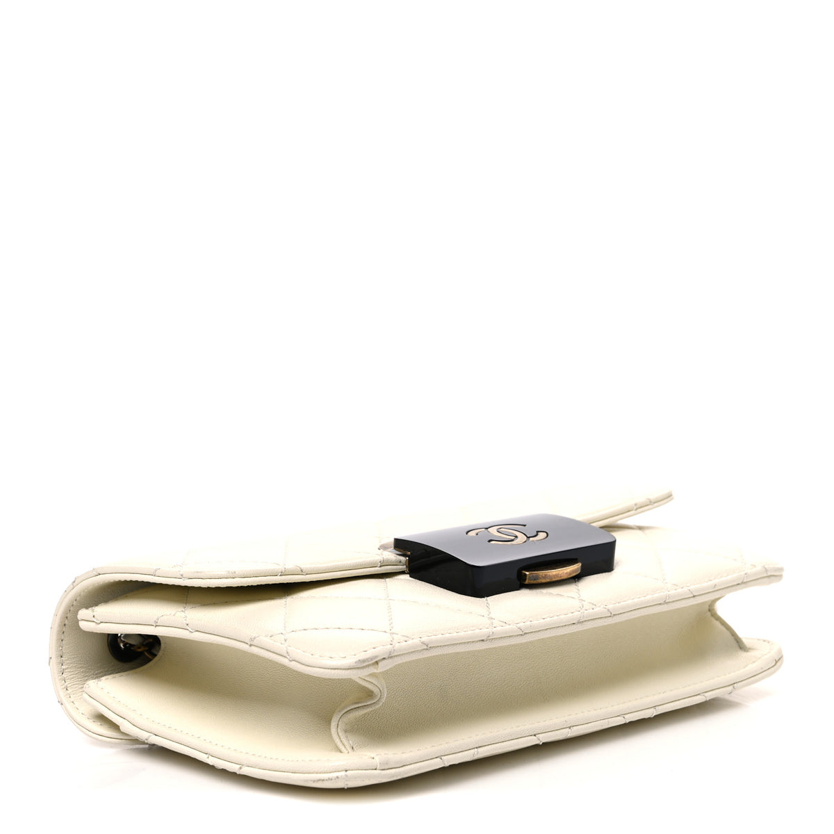 Chanel Sheepskin Quilted Mini Beauty Lock Flap White 4 of 10