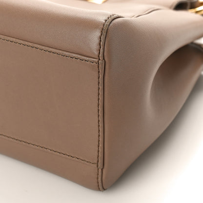 Fendi Nappa Mini Peekaboo Iconic Satchel Tortora 7 of 8