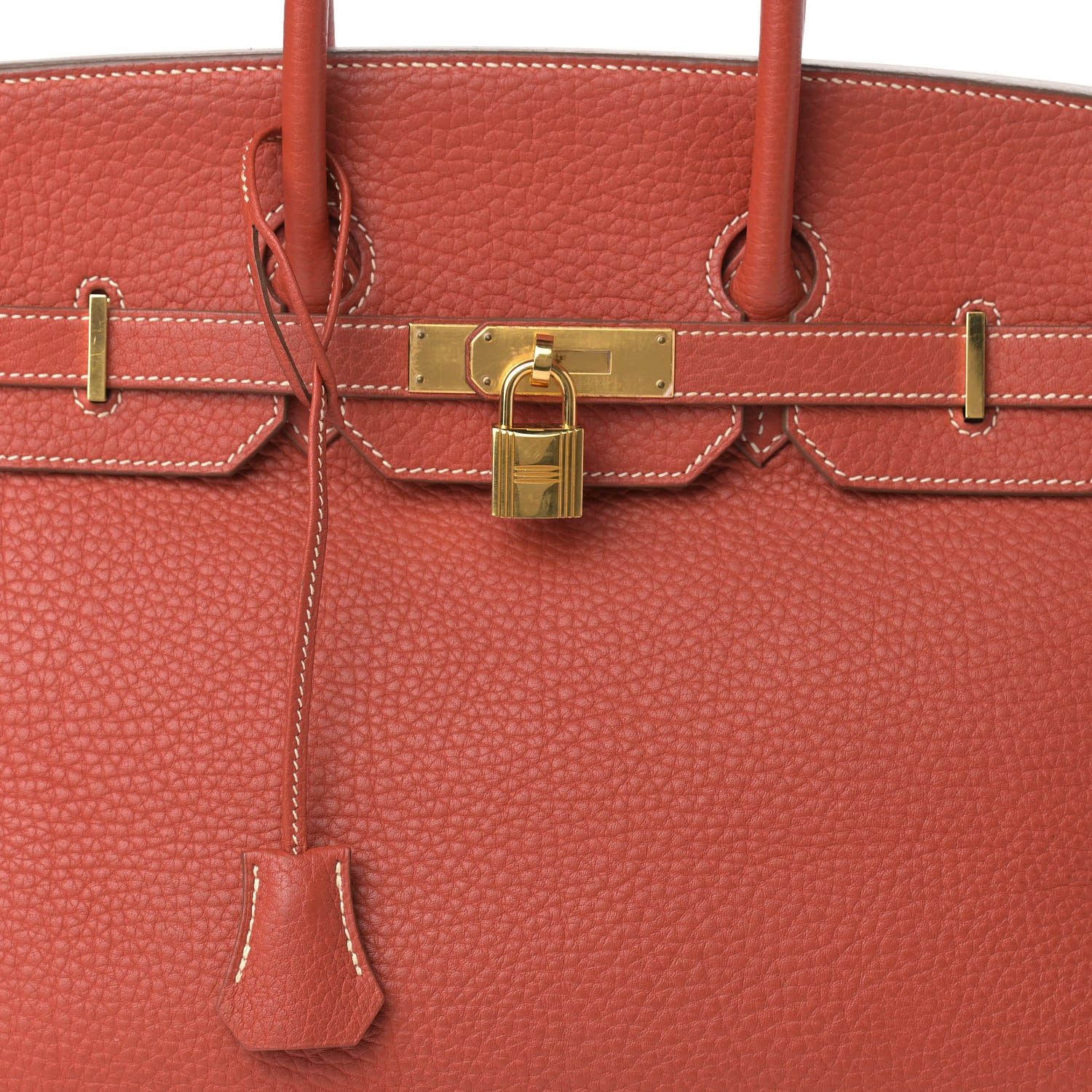 Hermes Taurillon Clemence Birkin 35 Sanguine 7 of 19