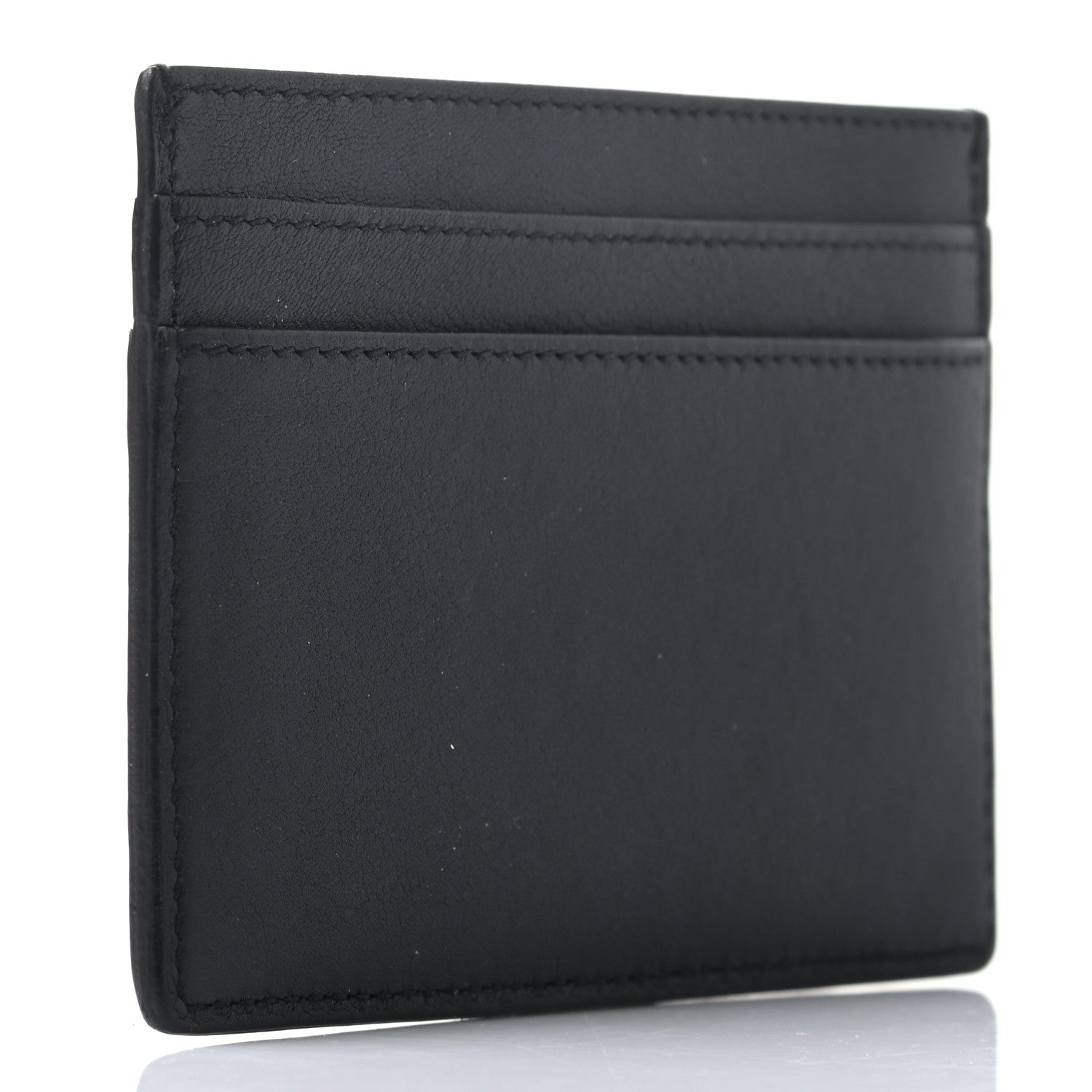 Saint Laurent Calfskin Monogram Credit Card Case Black 3 of 7