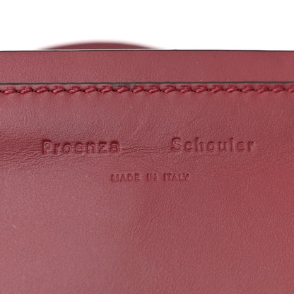 Proenza Schouler Calfskin Snakeskin Embossed Large Ruched Tote Bordeaux 7 of 11