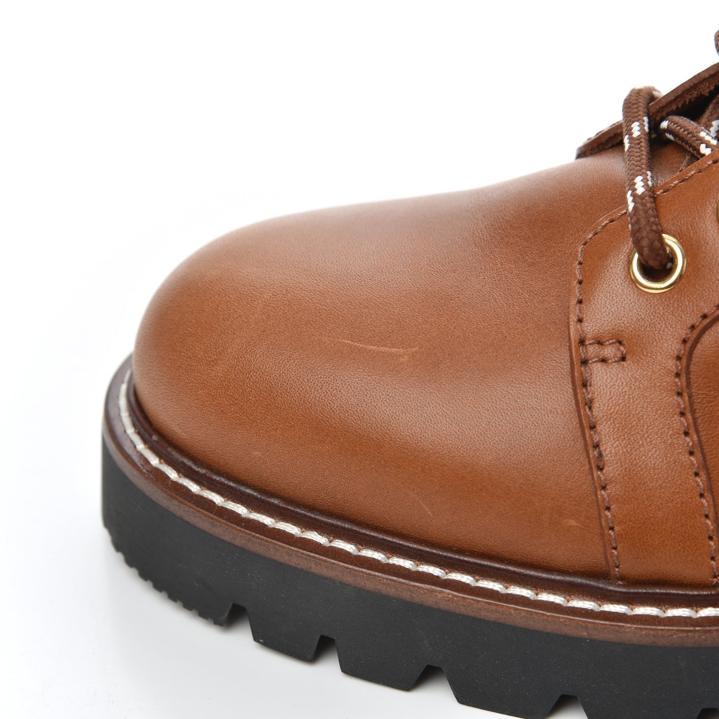 Calfskin Territory Ranger Combat Boots 37.5 Cognac