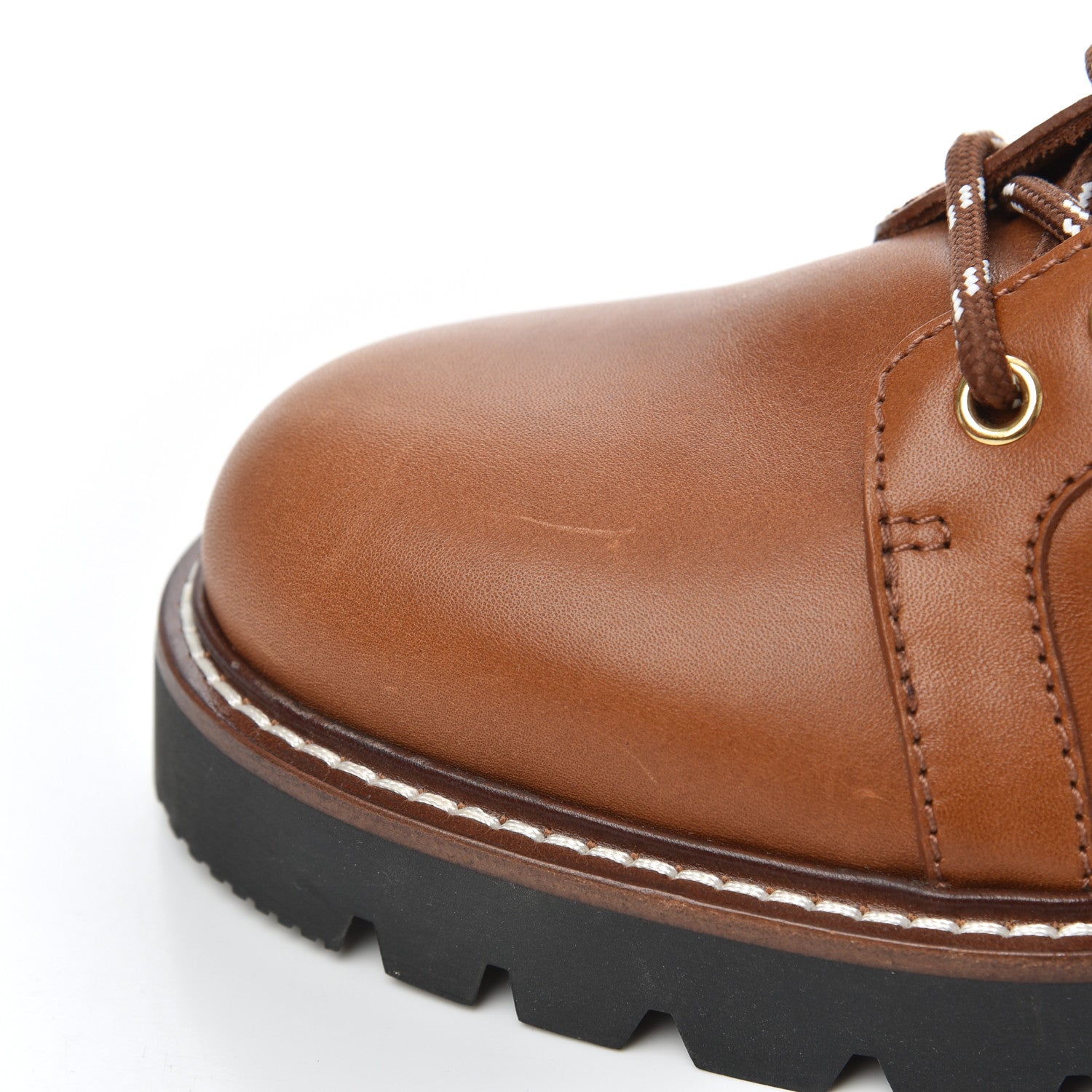 Louis Vuitton Calfskin Territory Ranger Combat Boots 37.5 Cognac 9 of 14