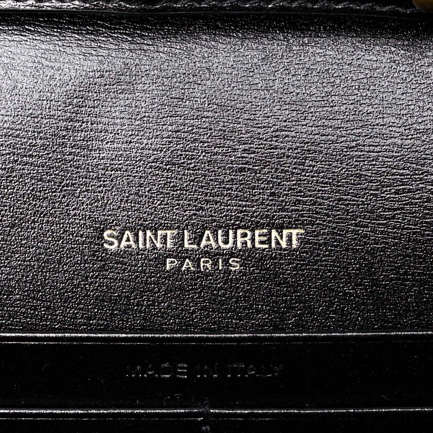 Saint Laurent Smooth Calfskin Monogram Sulpice Chain Wallet Black 6 of 10