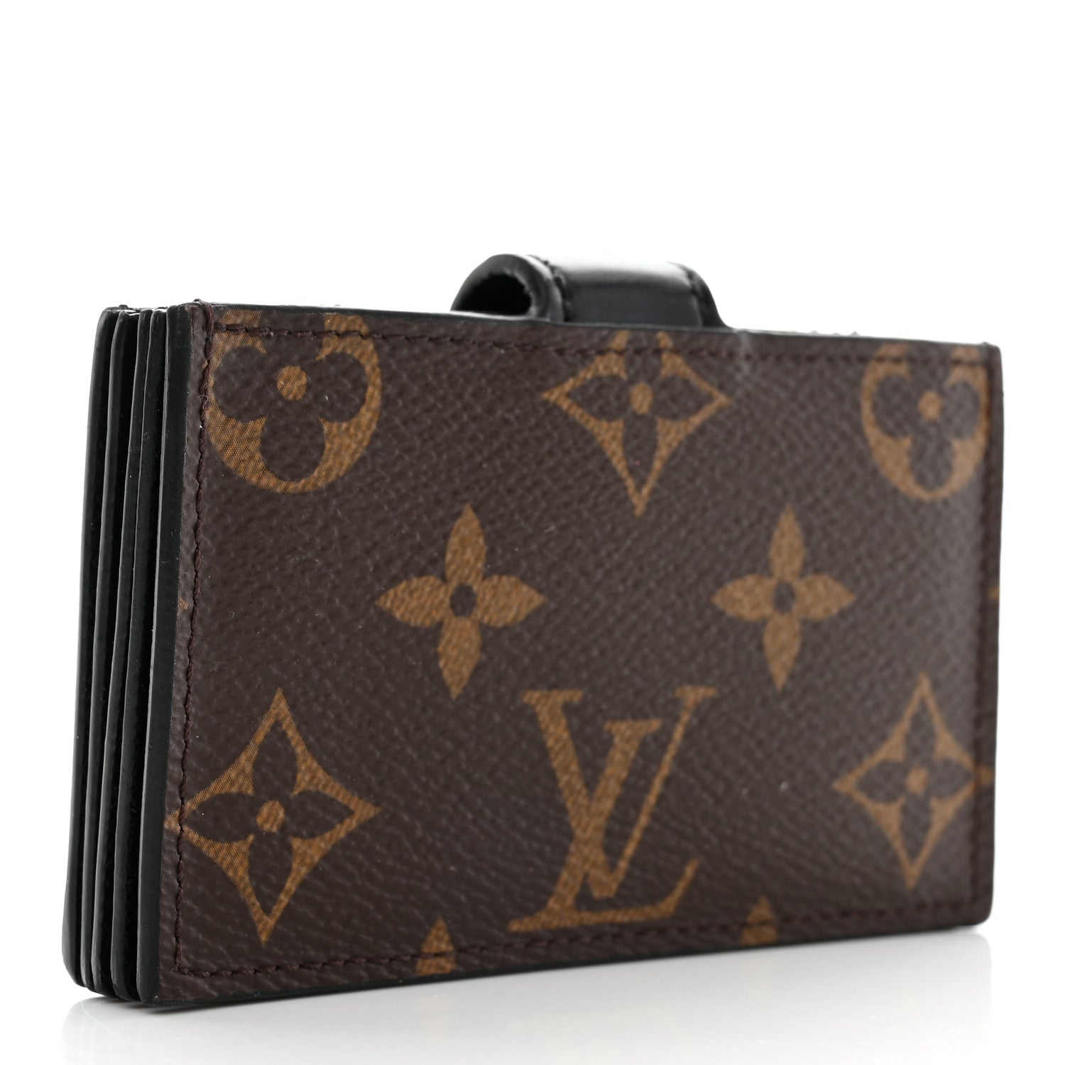 Louis Vuitton Monogram Gusset Card Holder Black 3 of 6