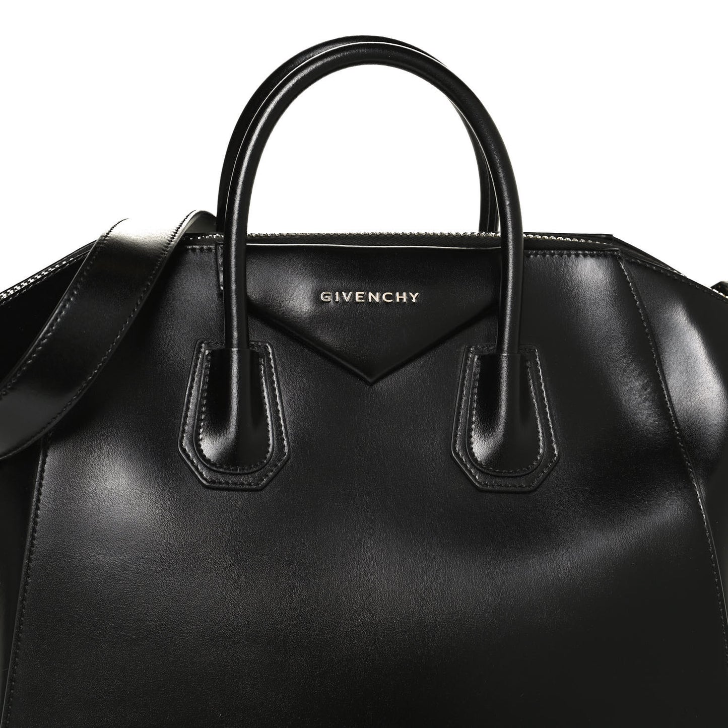 Shiny Lord Calfskin Medium Antigona Black