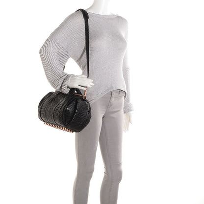Alexander Wang Pebbled Lambskin Rockie Black w Rose Gold Hardware 2 of 6