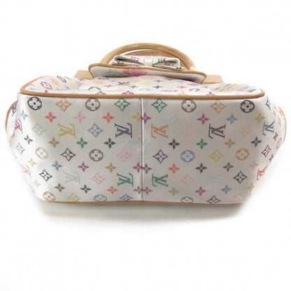 Louis Vuitton Silk Satin Monogram Multicolor Abelia White 4 of 8