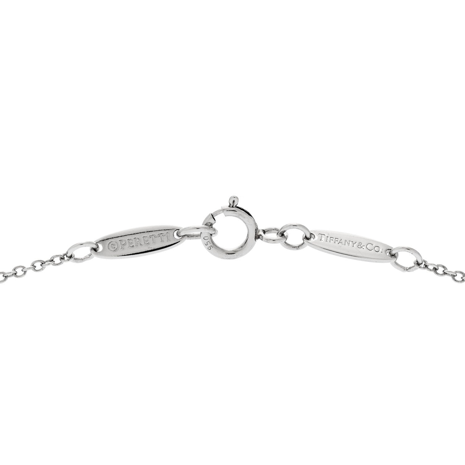 Tiffany Platinum Aquamarine Elsa Peretti Color by the Yard Pendant Necklace 5 of 5