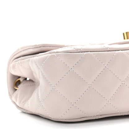 Chanel Lambskin Quilted Mini Rectangular Pearl Crush Flap Light Purple 9 of 11