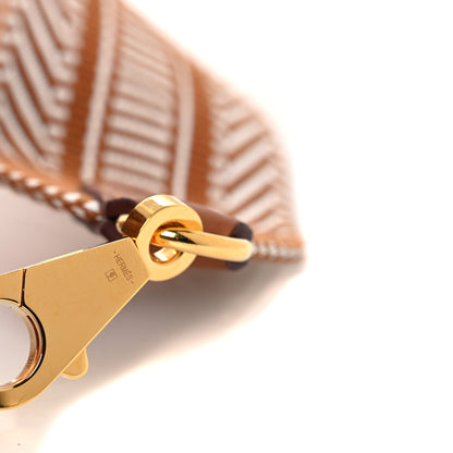 Hermes Toile Swift 50mm Sangle Cavale Shoulder Strap Ecru Beige Gold 5 of 6