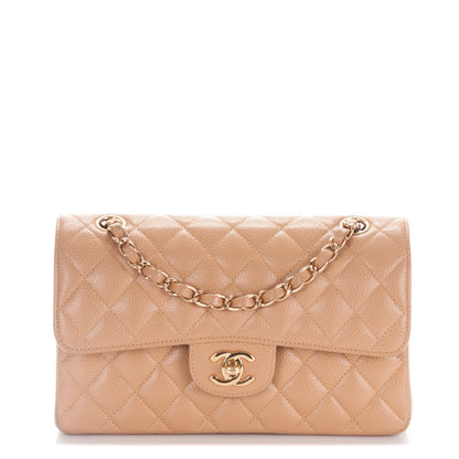 Chanel Caviar Quilted Small Double Flap Beige 1 of 8