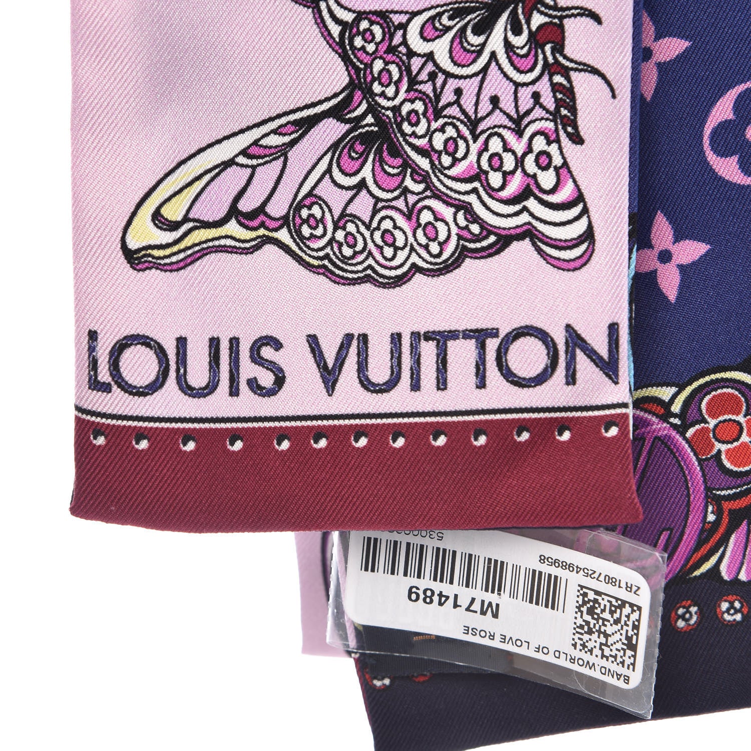 Louis Vuitton Silk Monogram World Of Love Bandeau Rose 3 of 5