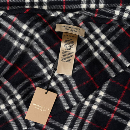 Burberry Cashmere Half Vintage Check Bandana Scarf Navy 3 of 3