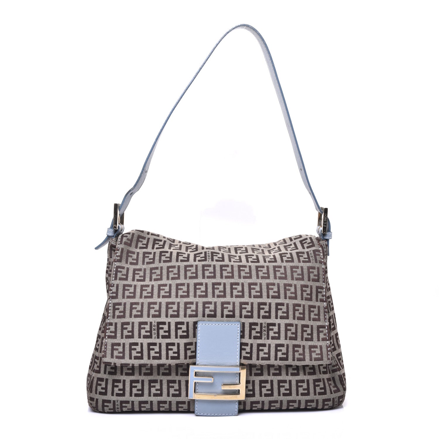 Fendi Zucchino Vitello Mama Baguette Mogano Panna Grigio Lunai 1 of 13
