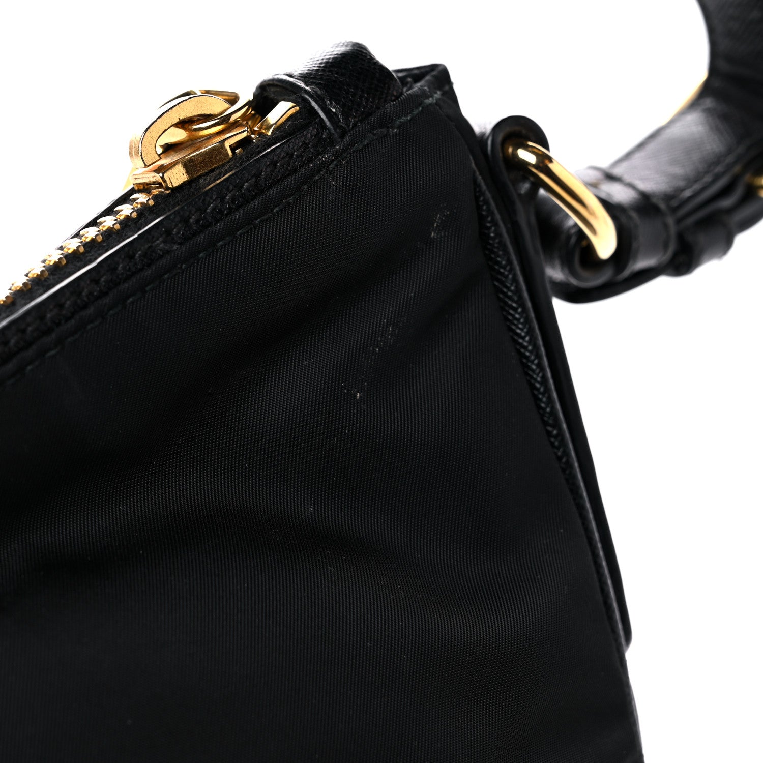 Prada Tessuto Nylon Saffiano Hobo Black 13 of 14