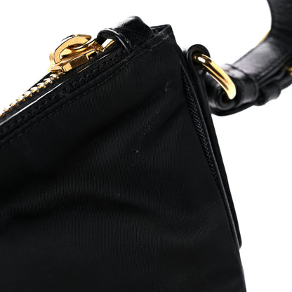 Prada Tessuto Nylon Saffiano Hobo Black 13 of 14