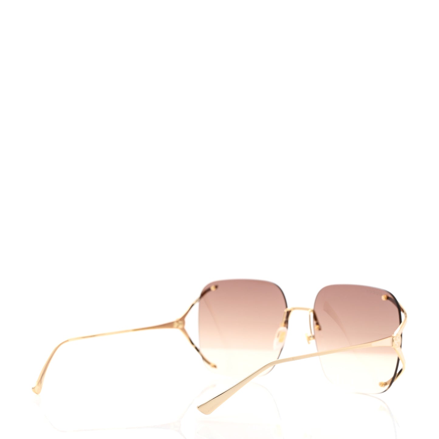 Metal Oversized Sunglasses GG0646S Gold Brown