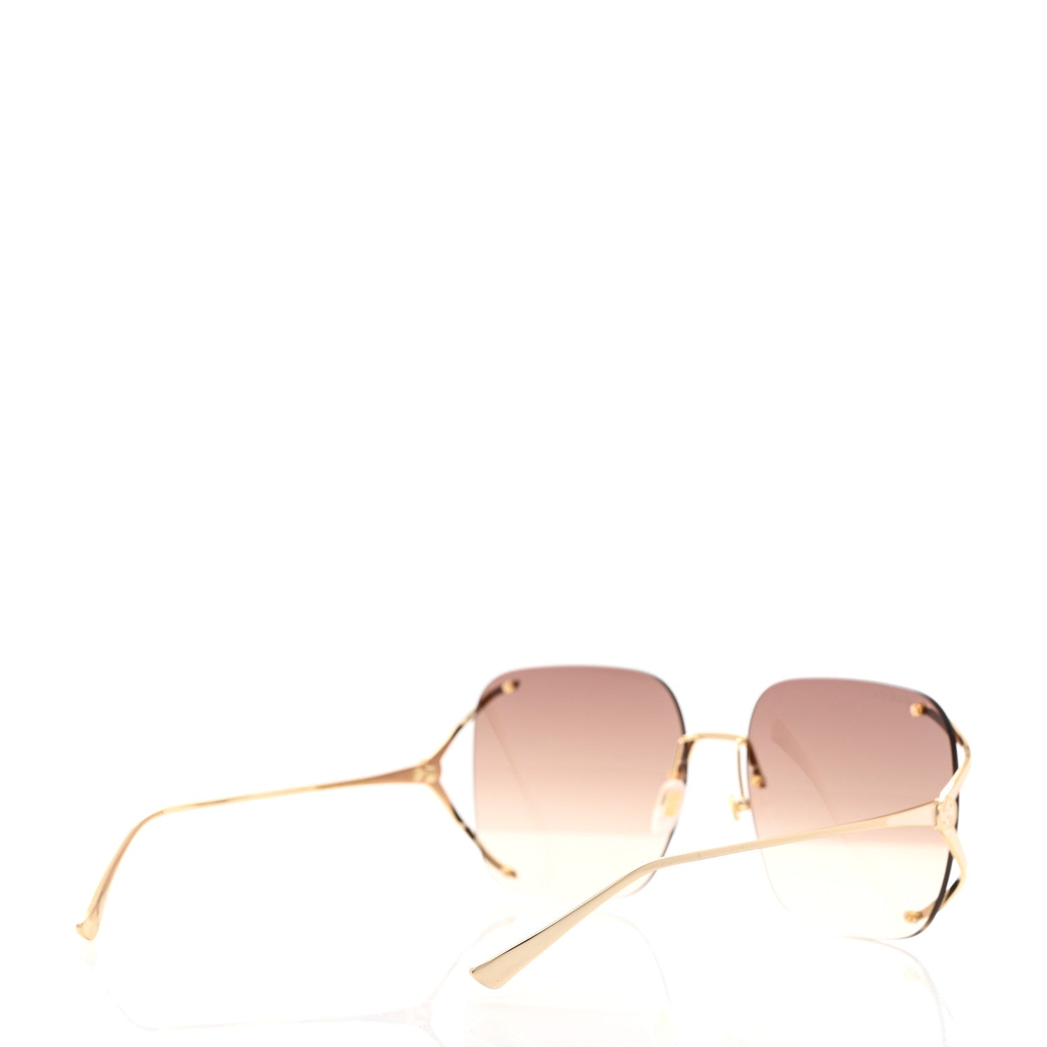 Gucci Metal Oversized Sunglasses GG0646S Gold Brown 4 of 8