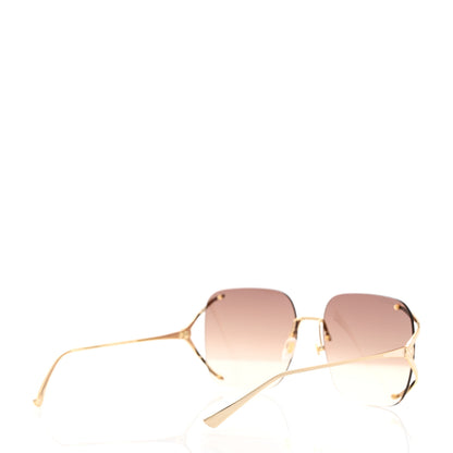 Gucci Metal Oversized Sunglasses GG0646S Gold Brown 4 of 8