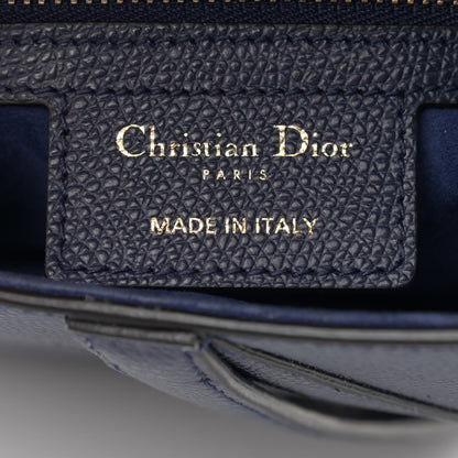 Christian Dior Grained Calfskin Saddle Bag Navy 5 of 13