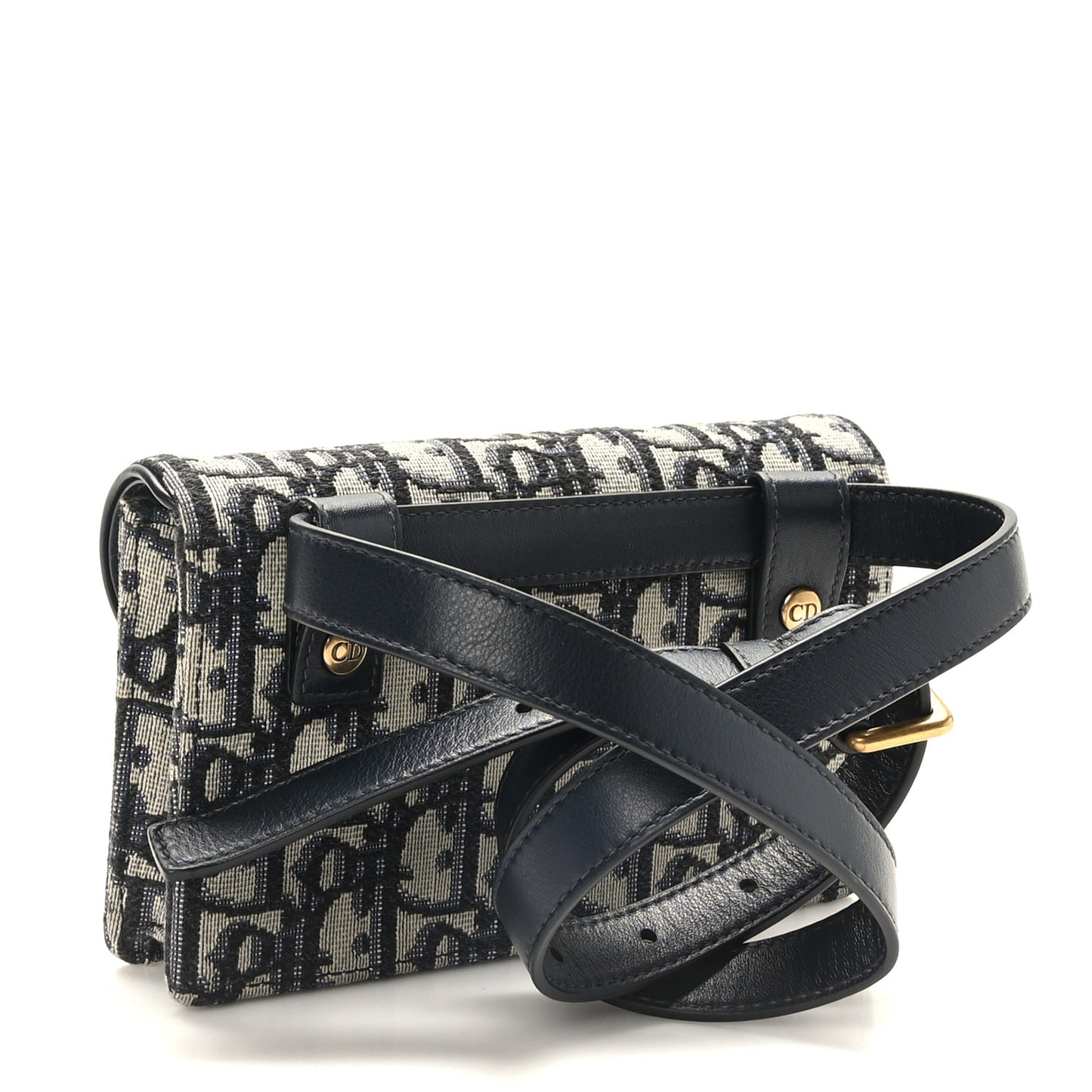 Oblique Saddle Belt Bag Blue