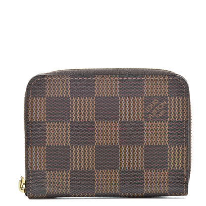 Louis Vuitton Damier Ebene Zippy Coin Purse Rose Ballerine 1 of 8