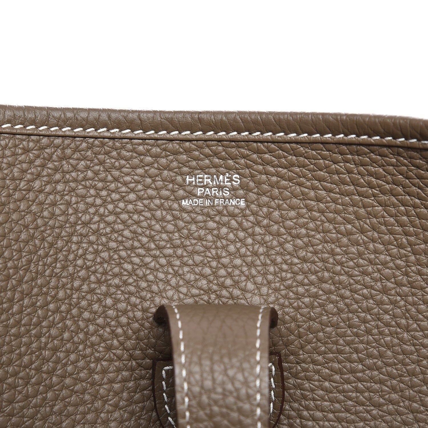Hermes Taurillon Clemence Evelyne III GM Etoupe 6 of 7