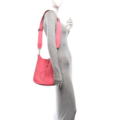 Hermes Taurillon Clemence Evelyne III PM Rose Azalee 2 of 10