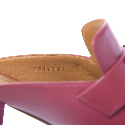 Hermes Goatskin Tuileries Mules 40 Rouge Azalee 7 of 9