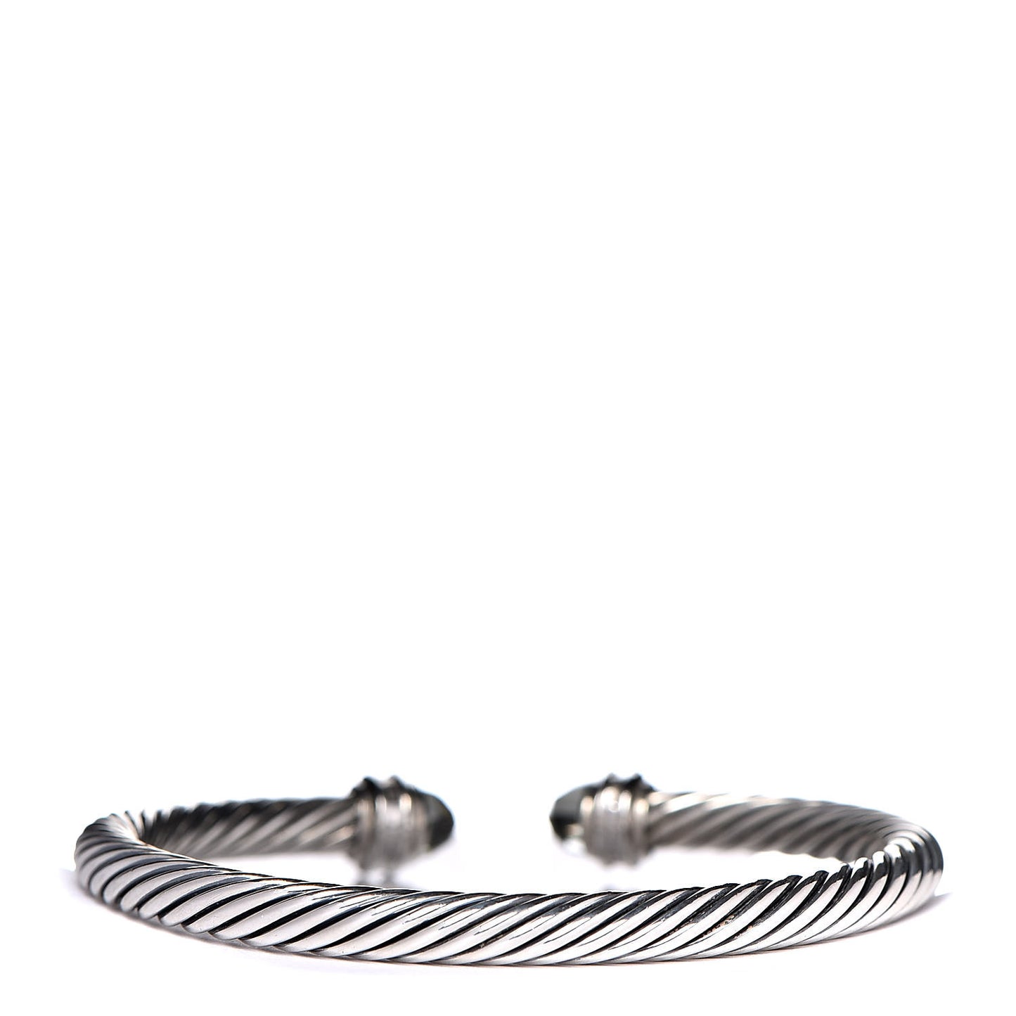 Sterling Silver Diamond Prasiolite 5mm Cable Classics Bracelet