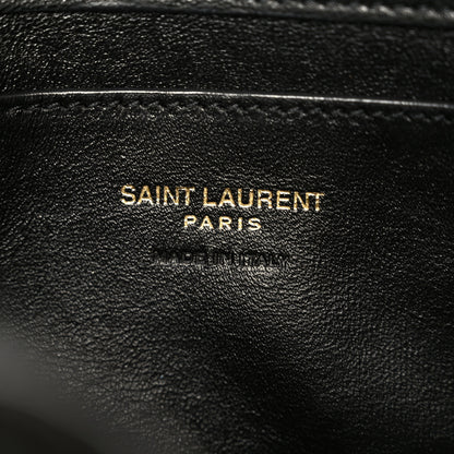Saint Laurent Supple Lambskin Small Cassandre Chain Pouch Black 6 of 10
