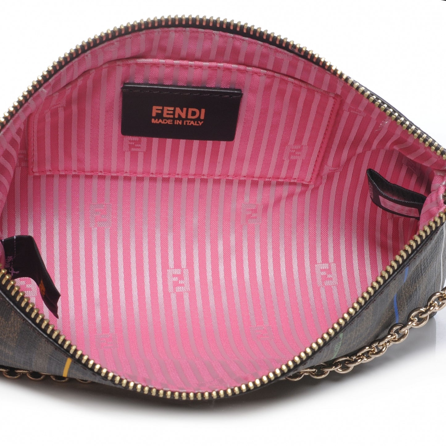 Zucca Spalmati Striped Pochette Tobacco Multicolor