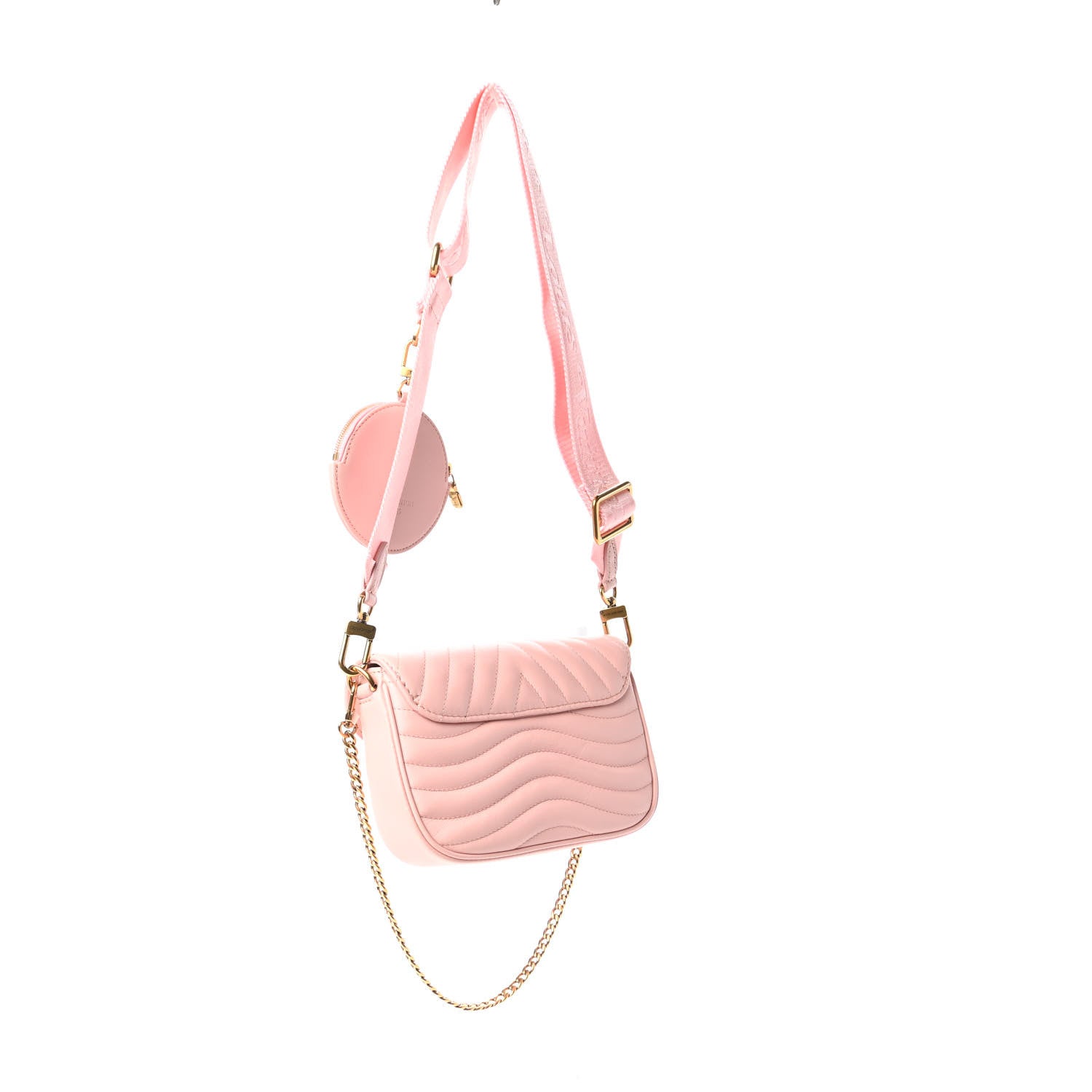 Louis Vuitton Calfskin New Wave Multi Pochette Rose Ballerine 3 of 10