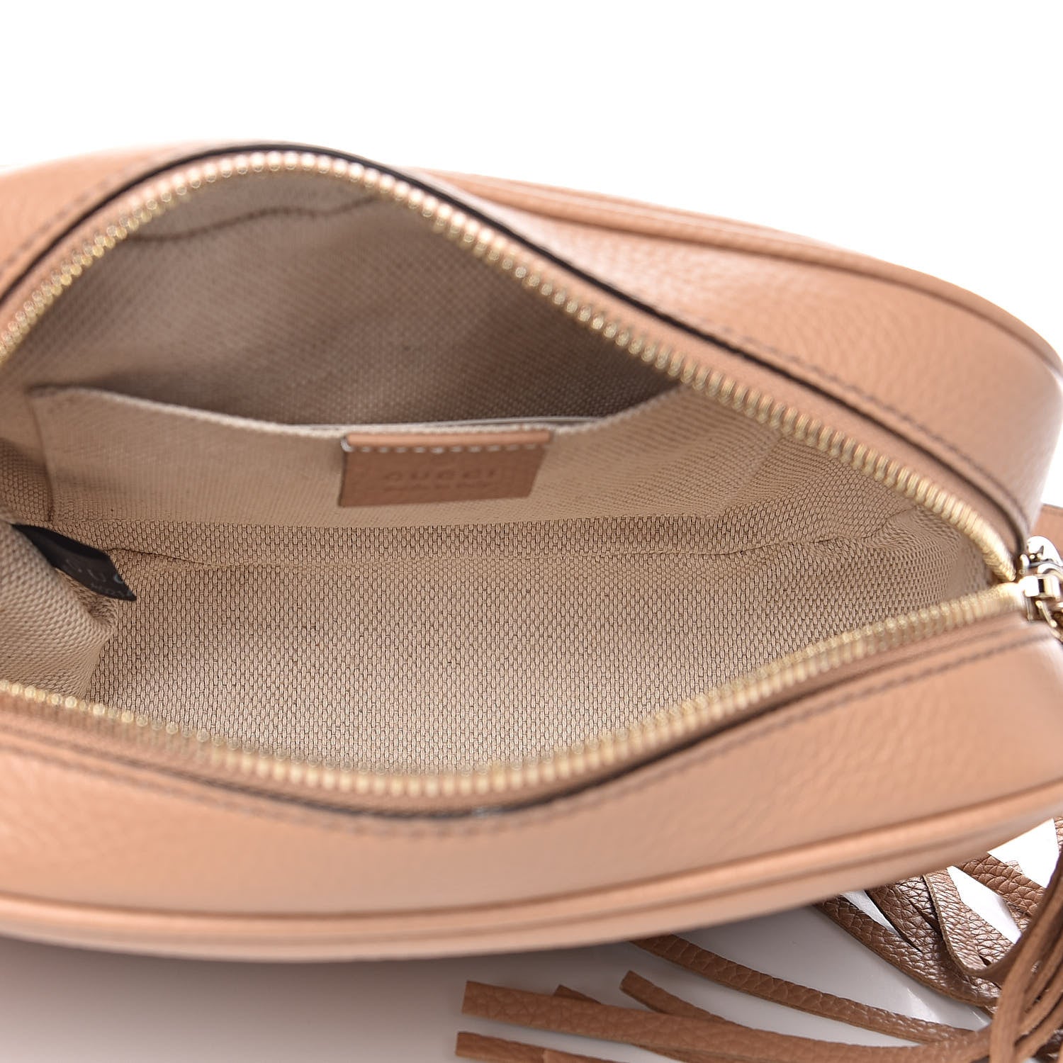 Gucci Pebbled Calfskin Small Soho Disco Bag Rose Beige 5 of 11