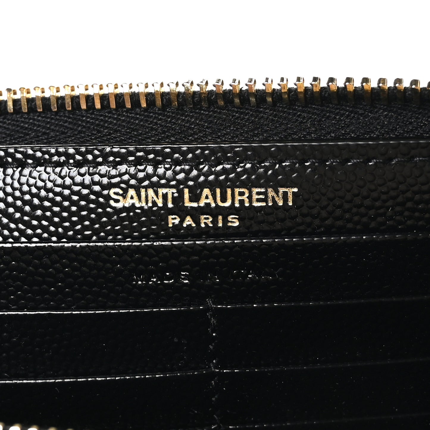 Grain De Poudre Matelasse Chevron Monogram Zip Around Wallet Black