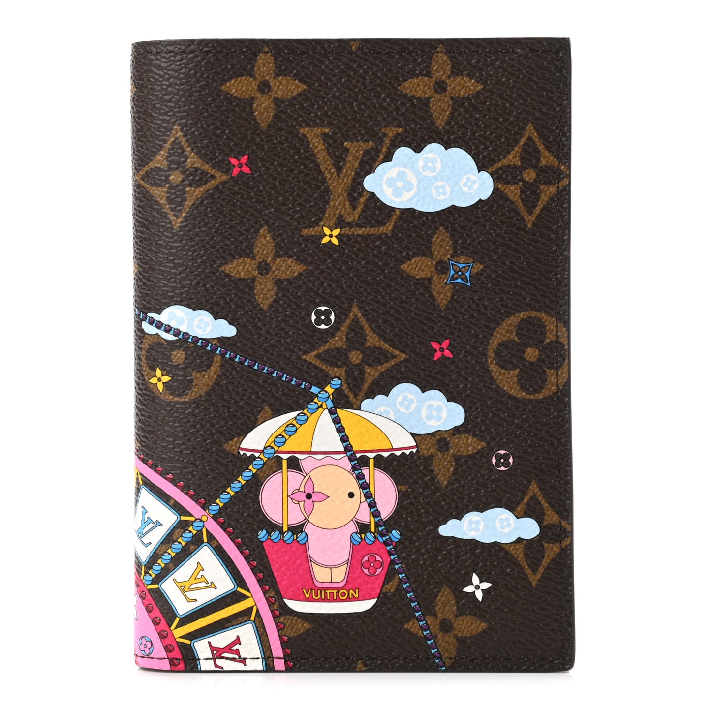 Monogram 2020 Christmas Animation Big Wheel Passport Cover Rose Ballerine
