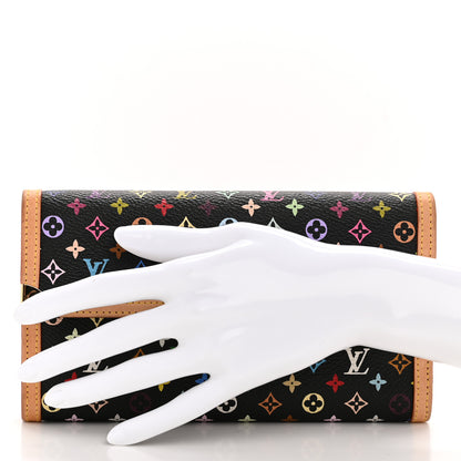 Louis Vuitton Monogram Multicolor Porte Tresor International Wallet Black 2 of 10