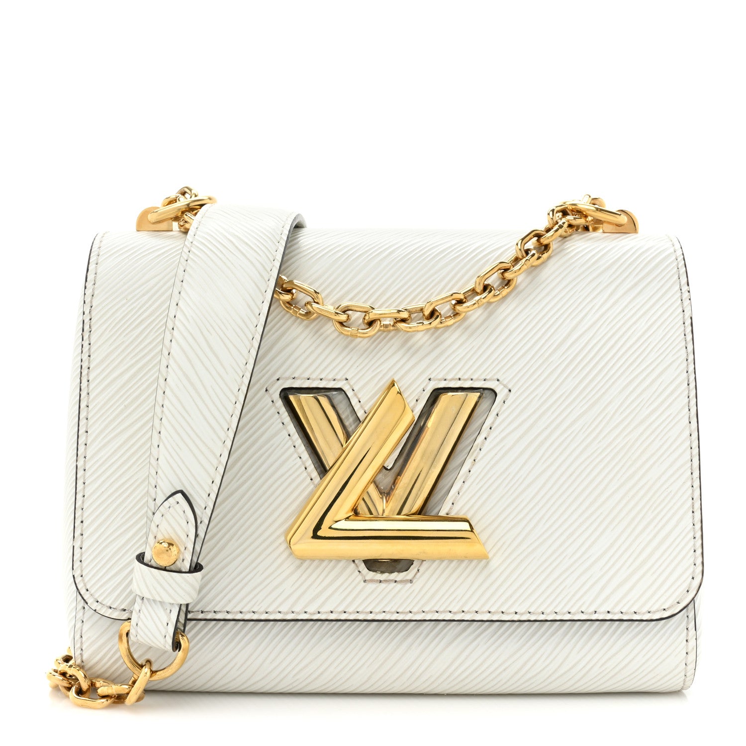 LOUIS VUITTON Epi Twist Shoulder Bag PM in the color White by FASHIONPHILE
