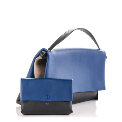 Celine Calfskin Suede All Soft Shoulder Bag Cobalt 3 of 7