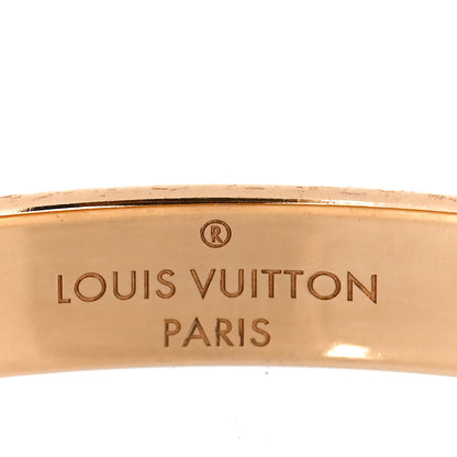 Louis Vuitton Brass Crystal Monogram Nanogram Strass Cuff S Gold 5 of 6